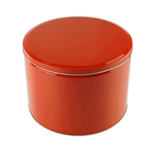 round tin cookie containers